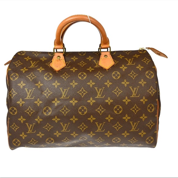 Louis Vuitton Brown Monogram Speedy 35 Bag - Picture 1 of 7